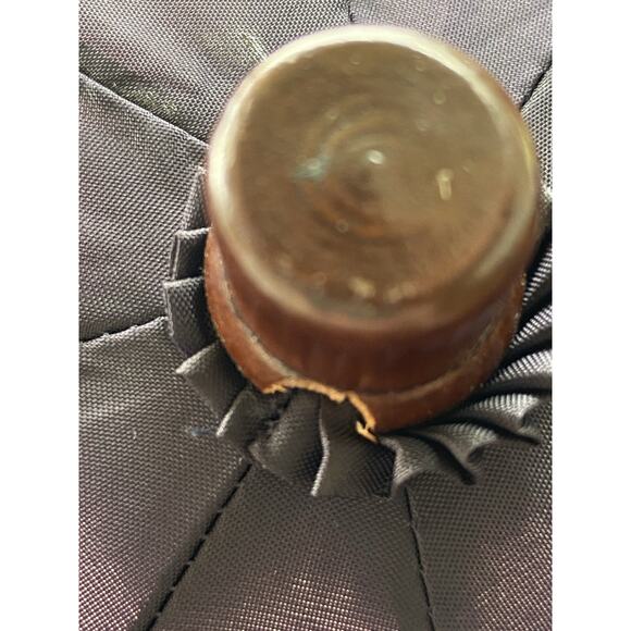 Vintage Yves St Laurent Opium for Men Push Button Umbrella with Wooden J Handle - Picture 9 of 16